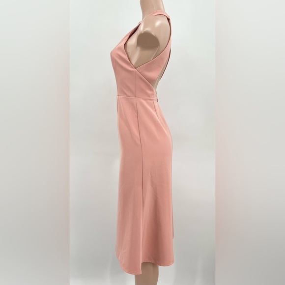 Revolve NBD Leo Open Back Halter Peachy Pink Midi Dress XS - Picture 6 of 10